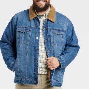 Goodfellow & Co Blue Denim Jacket with Tan lining